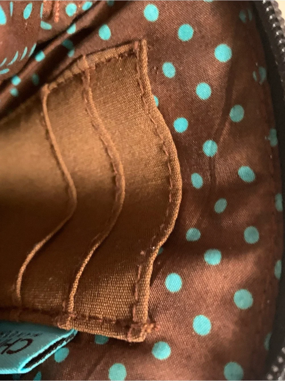 Chala Brown Cat Applique Crossbody Phone Pouch